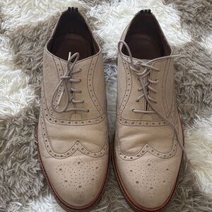 Cole Haan Beige Brogue Oxfords